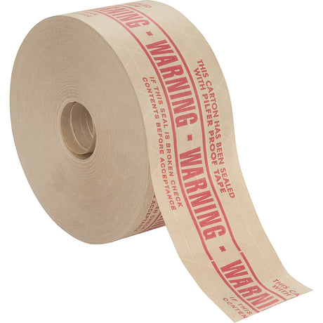 Pre-Printed Gummed Tapes, 72 mm (2-4/5") x 137 m (449.475'), Kraft