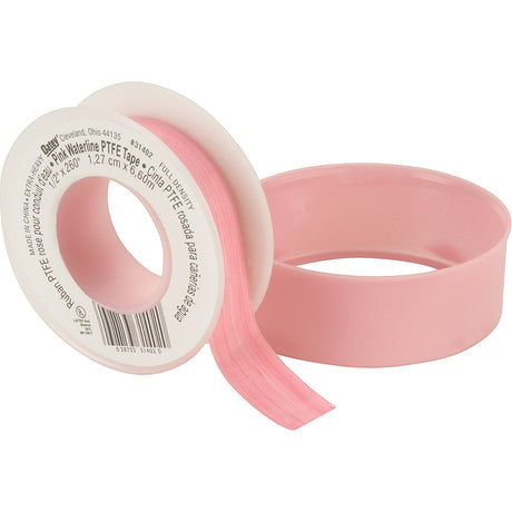 Teflon® Tape - Water Lines Thread, 260" L x 1/2" W, Pink