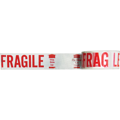 Bilingual Printed Tape – Fragile This Side Up , Red on White