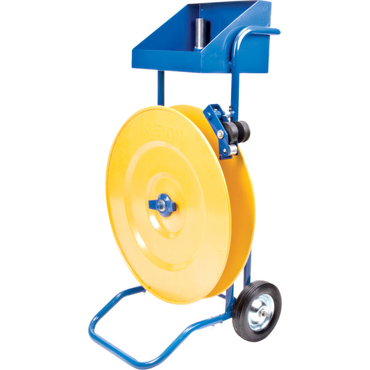 KLETON Strapping Dispenser, Polyester/Steel/Polypropylene Straps, 16"/8" Core Dia., 3"/8"/6" Roll Width