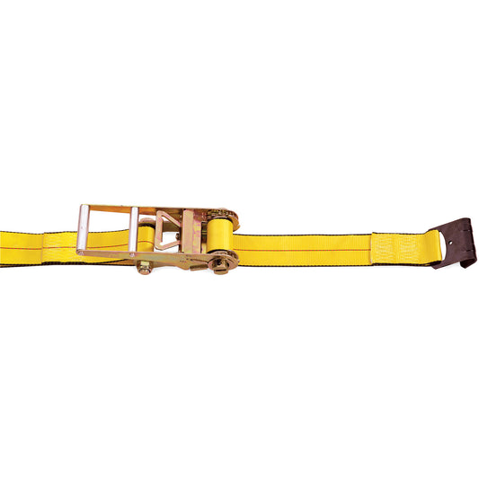 Ratchet Straps, Flat Hook, 3" W x 30' L, 5400 lbs. (2450 kg) Working Load Limit