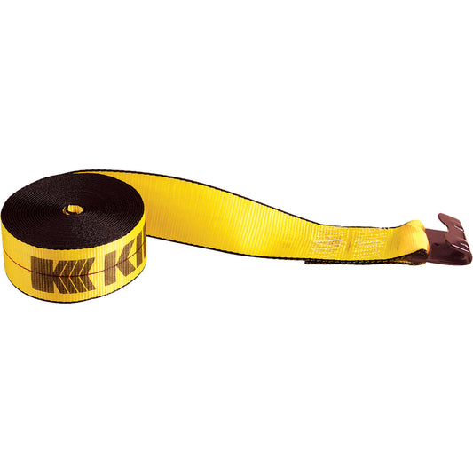 Winch Straps, Flat Hook, 3" W x 30' L, 5400 lbs. (2450 kg) Working Load Limit