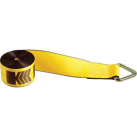 Winch Straps, Delta Ring, 4" W x 30' L, 5400 lbs. (2450 kg) Working Load Limit