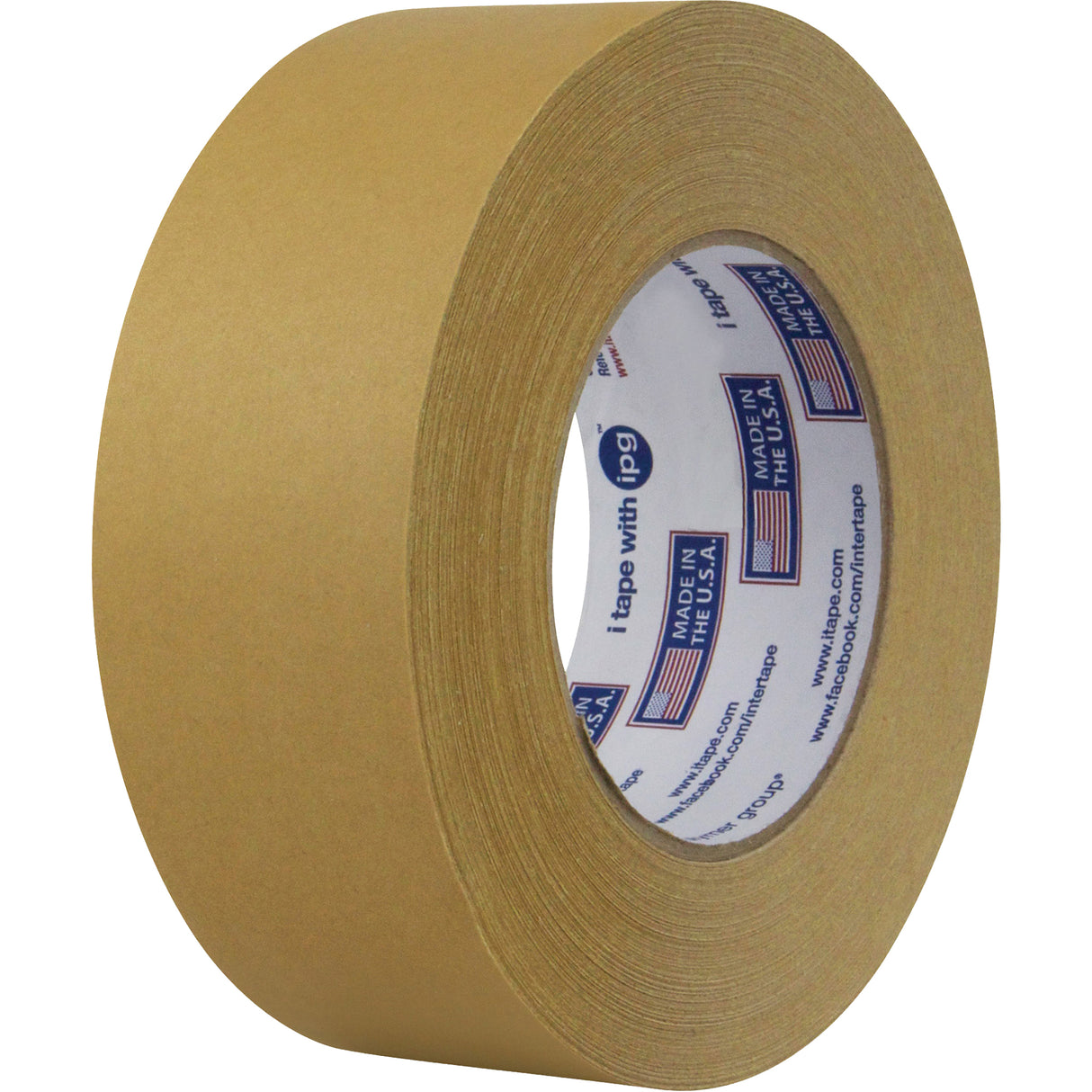 Utility Paper Flatback Tape, 36 mm (1/2") x 54.8 m (180'), Kraft