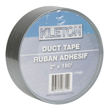 Utility Grade Duct Tape, 9 mils, Silver, 50 mm (2") x 55 m (180')