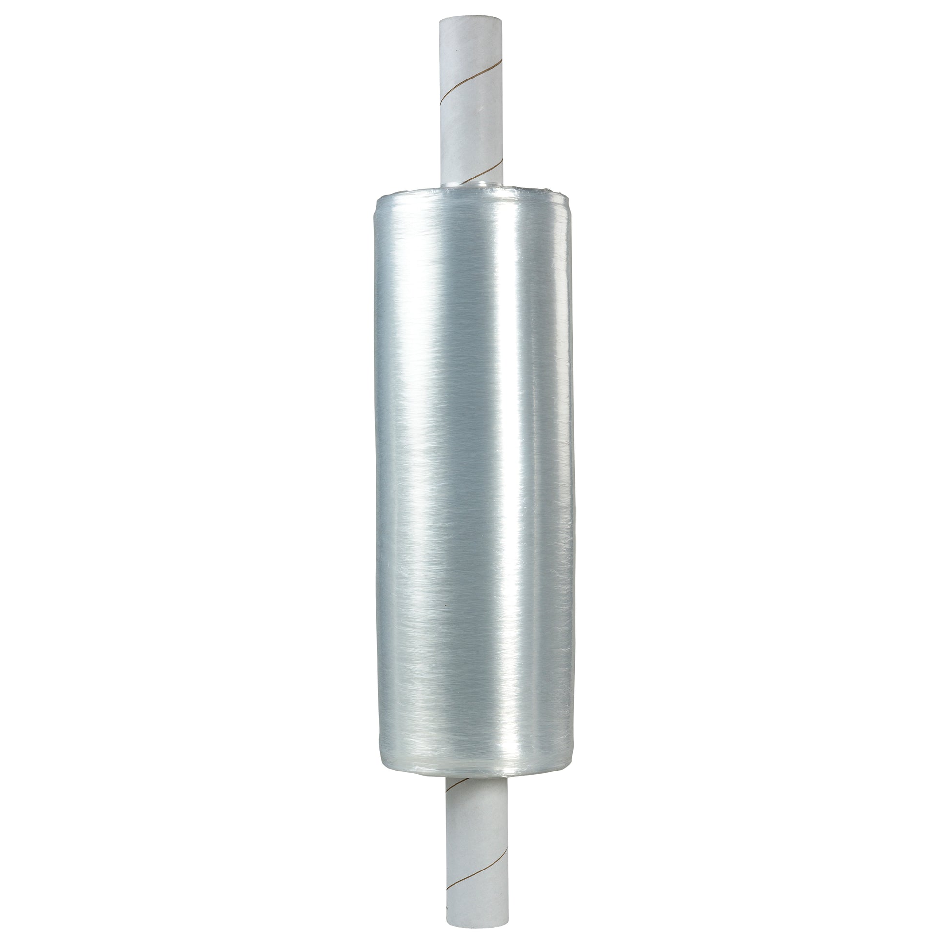 Extended Core Hand Stretch Wrap, 120 Gauge (30 micrometers), 20" x 700', Clear