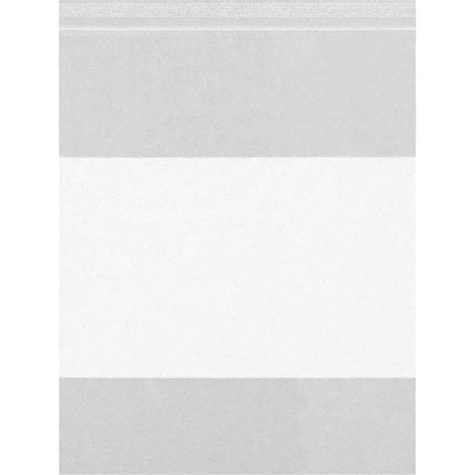White Block Poly Bags, Reclosable, 3" x 2", 2 mils