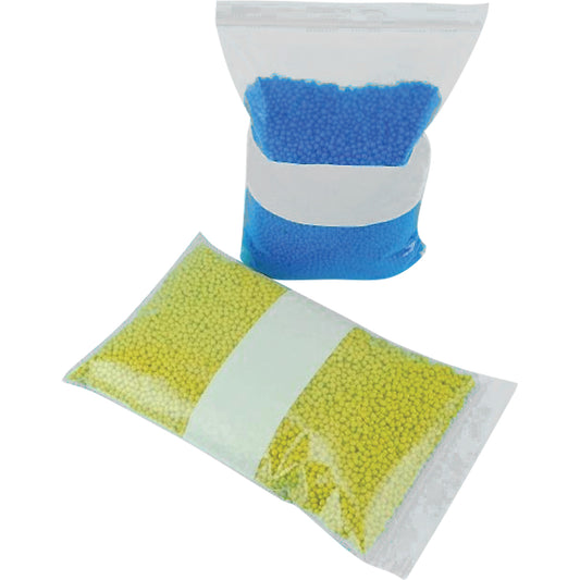  White Block Poly Bags, Reclosable, 5" x 8", 2 mils