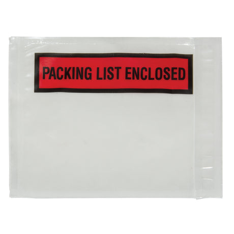 Packing List Envelope, 4-1/2" L x 5-1/2" W, Backloading Style