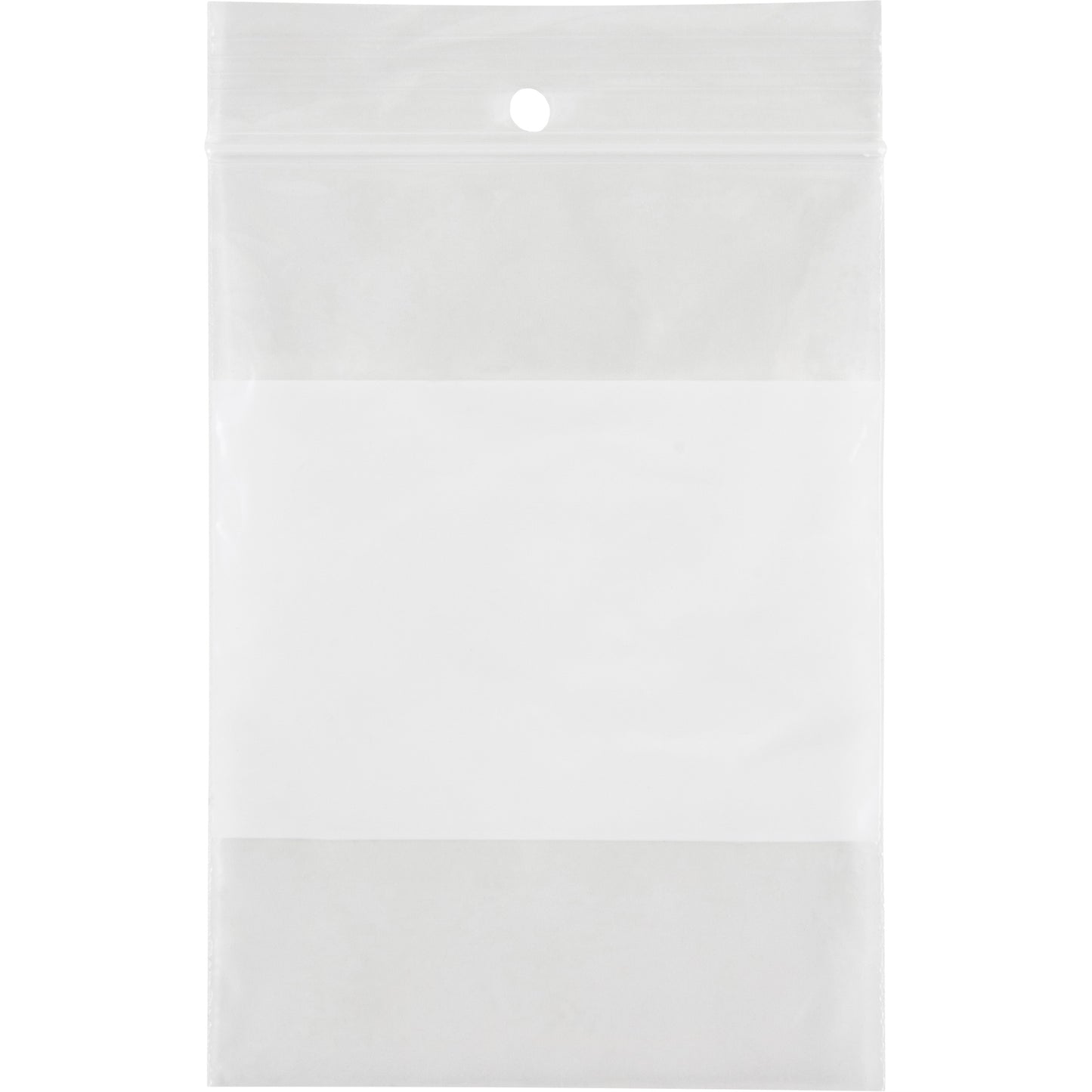 White Block Poly Bags, Reclosable, 4" x 3", 2 mils