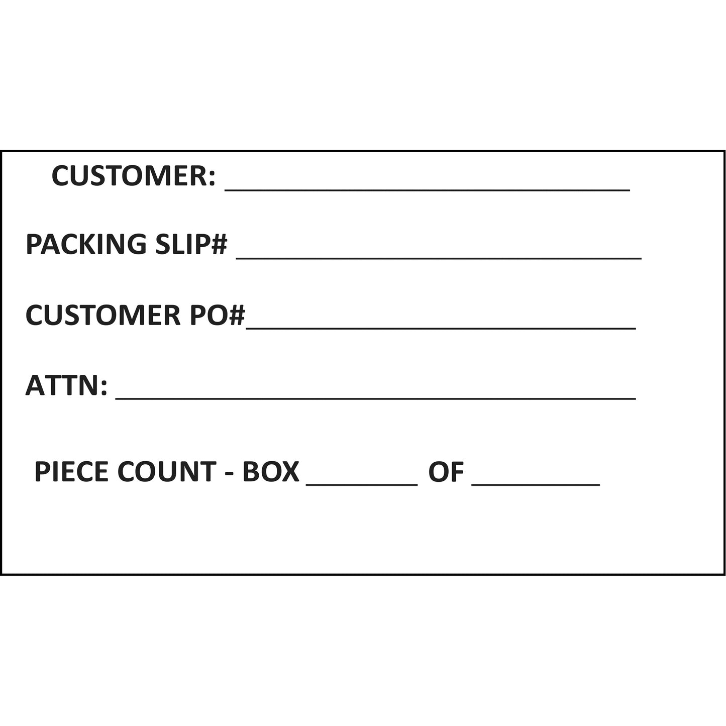 Generic Shipping Label, 4" W x 6" L, White