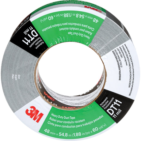 DT11 Heavy-Duty Duct Tape, 11 mils, Silver, 48 mm (2") x 55 m (180')