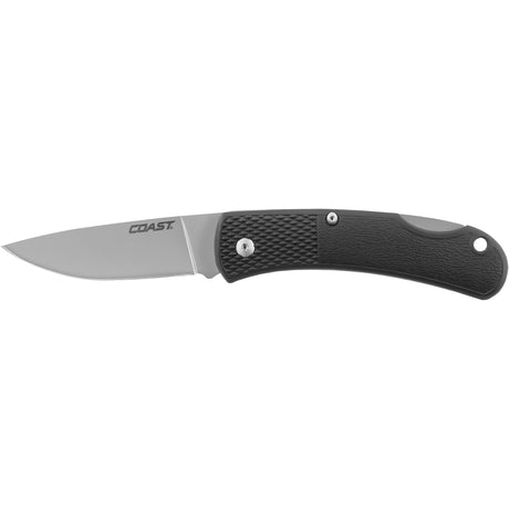Folding Utility Knife, 2-1/2" Blade, Stainless Steel Blade, Cushion Handle