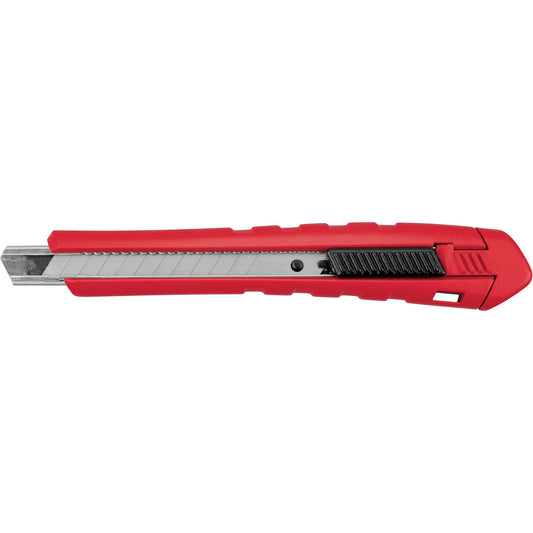 Snap-Off Knife, 9 mm, Carbide, Rubber/Polypropylene Handle
