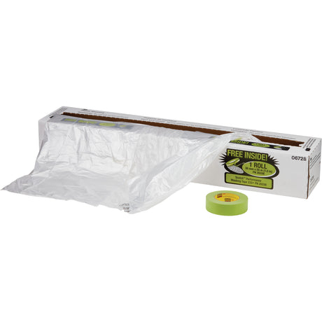 Overspray Protective Sheeting & Tape Kit, 400' L x 16' W, Plastic