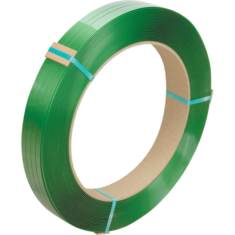 Strapping, Polyester, 1/2" W x 3380' L, Green, Manual Grade