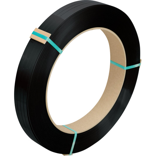 Strapping, Polyester, 1/2" W x 3250' L, Black, Manual Grade