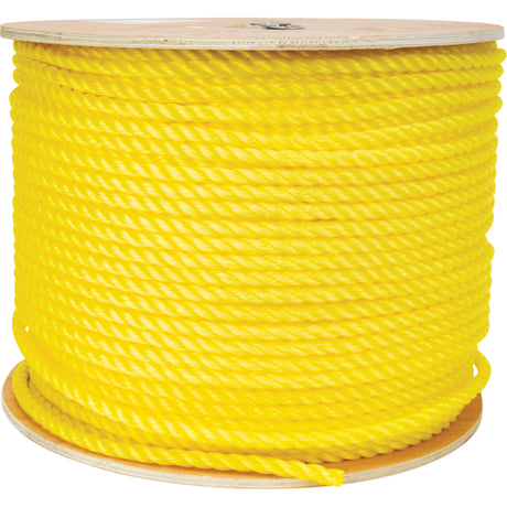 3/8" Braided Yellow Rope, Polypropylene, 630'