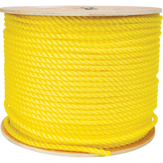 3/8" Braided Yellow Rope, Polypropylene, 630'