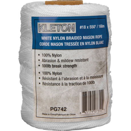 #18 Braided Mason Rope, Nylon, 550'
