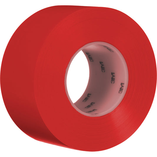 3M Durable Floor Marking Tape 971, 3" x 108', Vinyl, Red