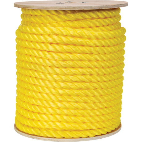 Braided Yellow Rope, Nylon/Polypropylene, 250'/630'