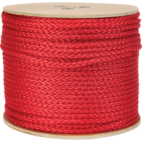 Braided Red Rope, Polypropylene, 500'