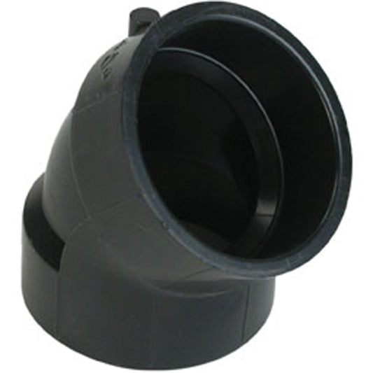 45° Elbow Fitting, Hub x Hub, Plastic, 1-1/2"