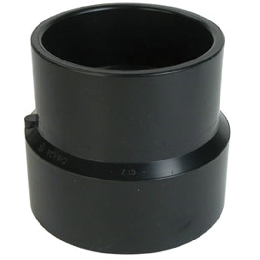Sewer Pipe Adapter, 4" x 3" Dia., Plastic