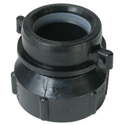 Pipe Trap Adapter, Hub x Slip Joint, 1-1/2" Dia., Plastic
