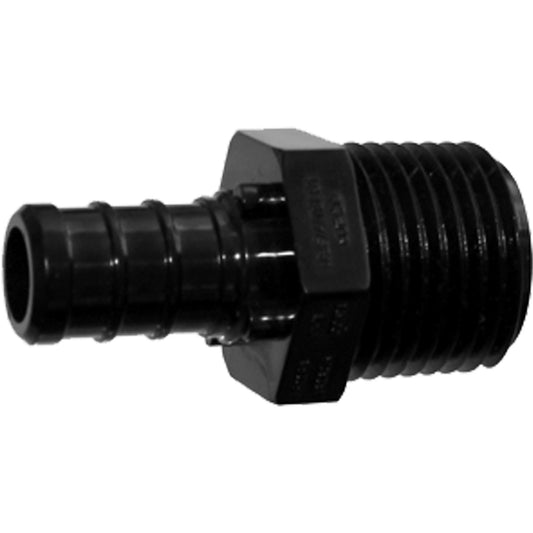 Male Adapter, PEX x MPT, 1/2" x 3/4" Dia., Polyalloy