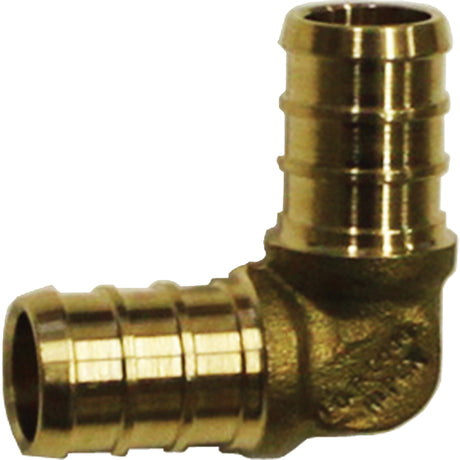 Lead-Free 90° Elbow Fitting, Male Sweat x Barb, Brass, 3/4"
