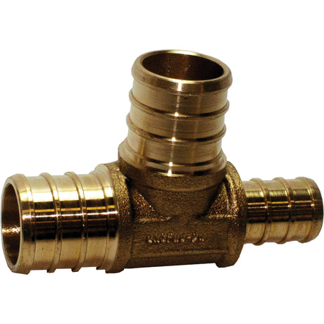 Lead-Free Tee Pipe Fitting, Brass, 1" x 1" x 1/2"