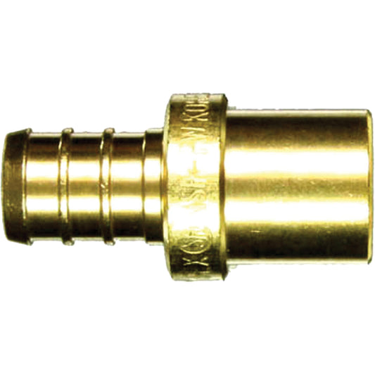 Lead-Free Sweat Adapter, Barb x Male, 1" Dia., Brass