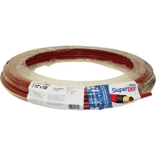 Superpex Hot Water Pipe, Plastic, 250' L x 0.5" Dia.