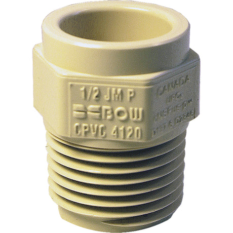 Male Adapter, Hub x MPT, 1-1/4" Dia., CPVC
