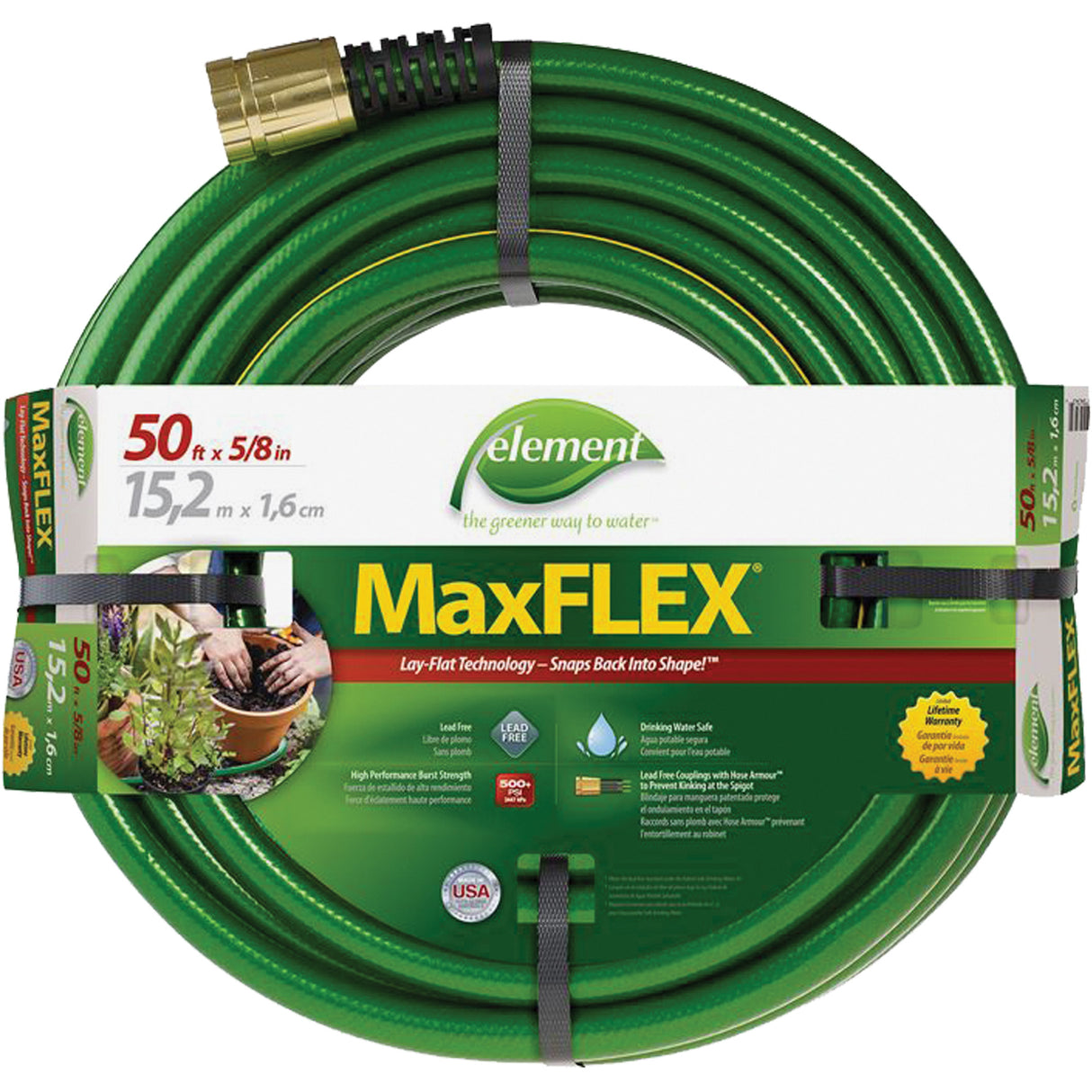 Element® MaxFlex® Hose, Copolymer, 5/8" dia. x 50'