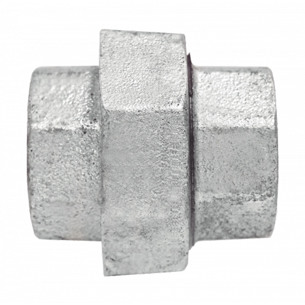 Union Pipe Fitting, 1/8", Galvanized Iron, FPT