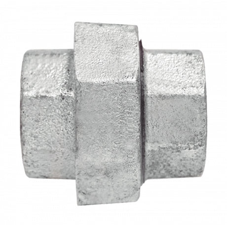 Union Pipe Fitting, 1/8", Galvanized Iron, FPT