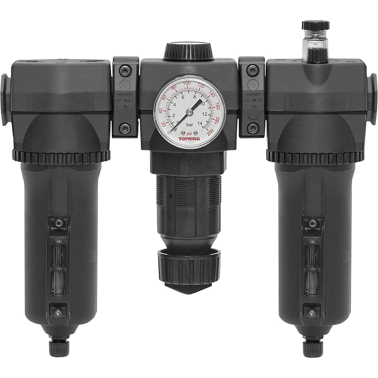 Manual Filter, Regulator & Lubricator with Metal Bowl Modulair 400, 1/2" NPT