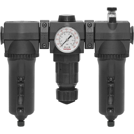 Manual Filter, Regulator & Lubricator with Metal Bowl Modulair 400, 1/2" NPT