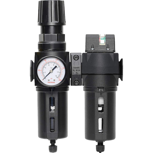 Filter/Regulator & Coalescing Filter Modulair 300 with Standard Bowl & Manual Drain, 3/8" NPTF, 150 PSI, 5.12 fl. oz. Capacity