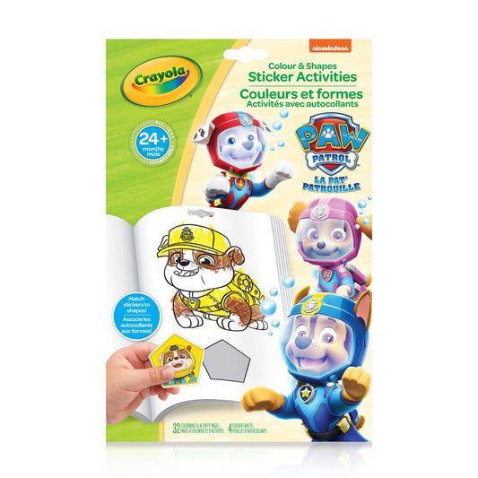 Crayola Colour & Shapes Sticker Activity Book, Paw Patrol (Case of 12)