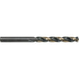Two-Tone Jobber Drill Bit, High Speed Steel, 3/8", 5" L, 3-5/8" Flute, 135° Point Angle
