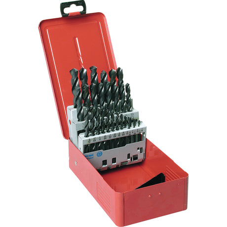 Jobber Length Drill Set, 25 Pieces, High Speed Steel