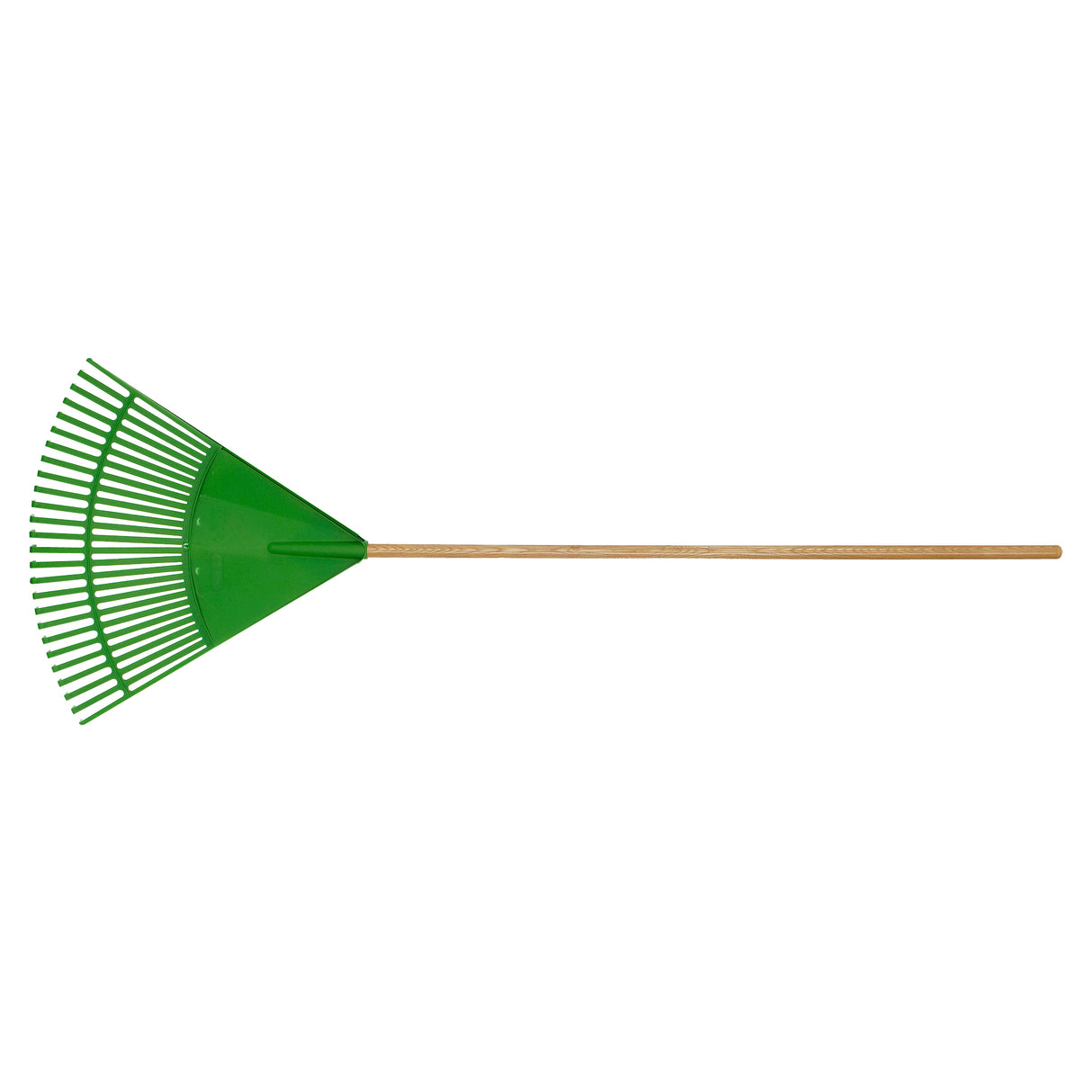 Fan Rake, 24" Blade, 26 Tines, Hardwood Handle, Plastic Blade