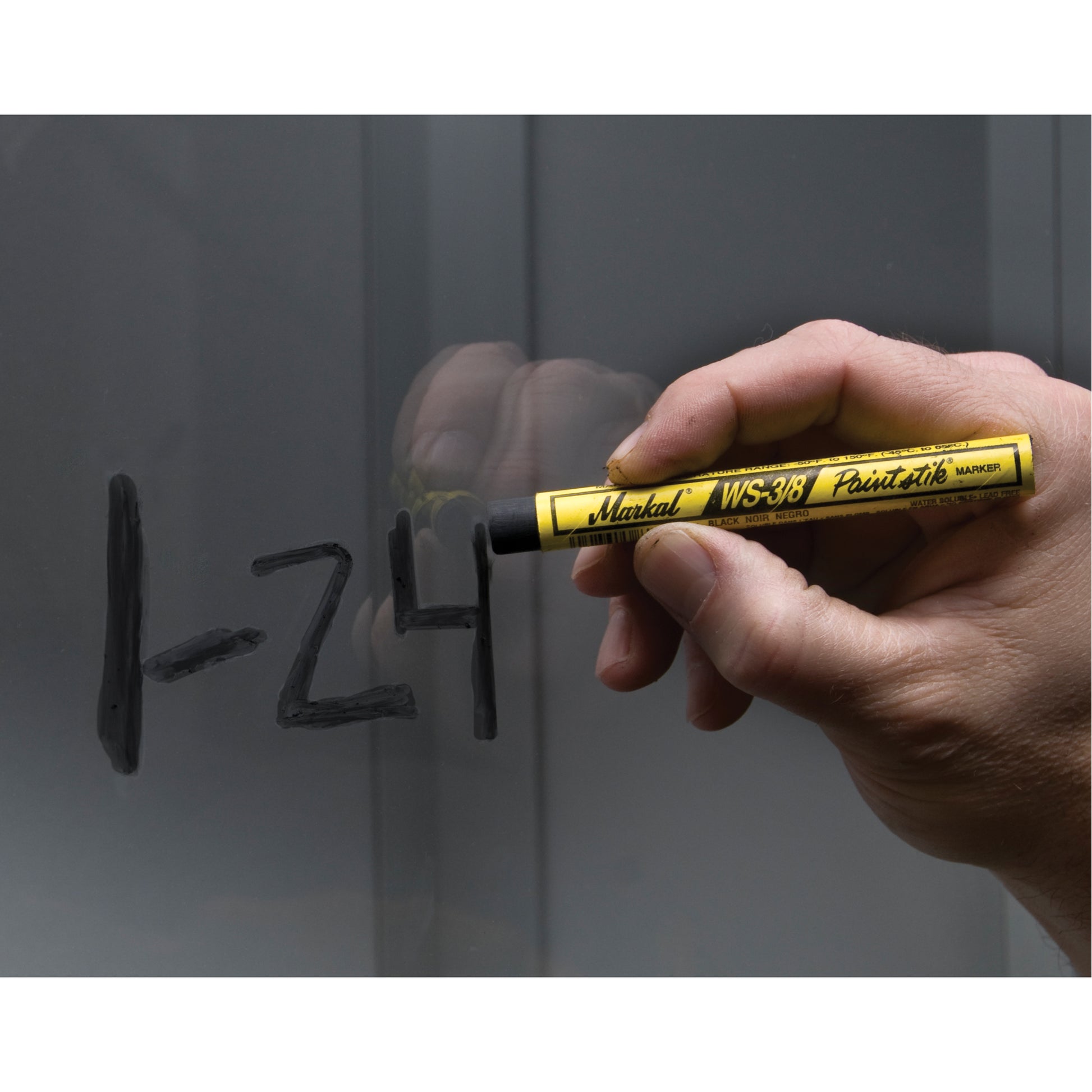 WS-3/8 Paintstik® Paint Marker, Solid Stick, Black
