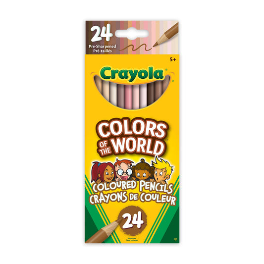 Crayola Colors of the World Skin Tone Coloured Pencils, 24 Count (Case of 12)