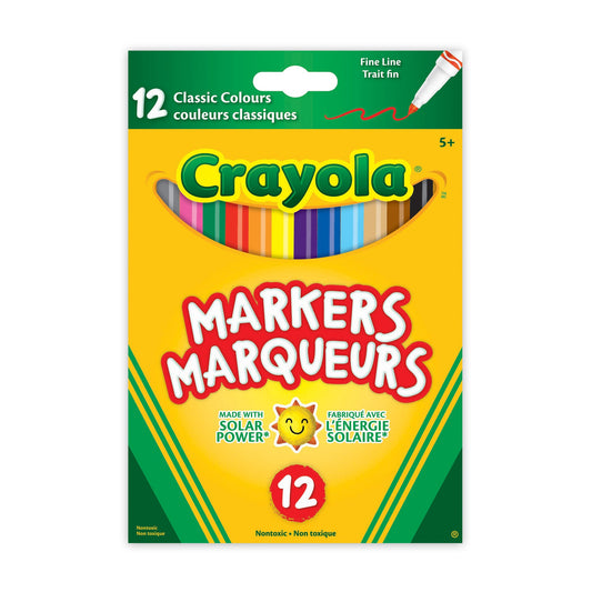 Crayola Fine Line Markers, 12 Count (Case of 12)