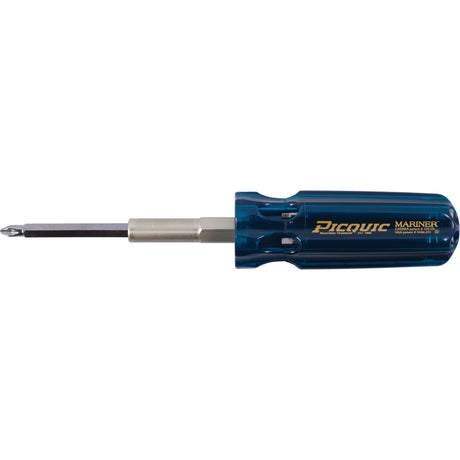 The Mariner Multibit Screwdriver, 6" L, Plastic Handle